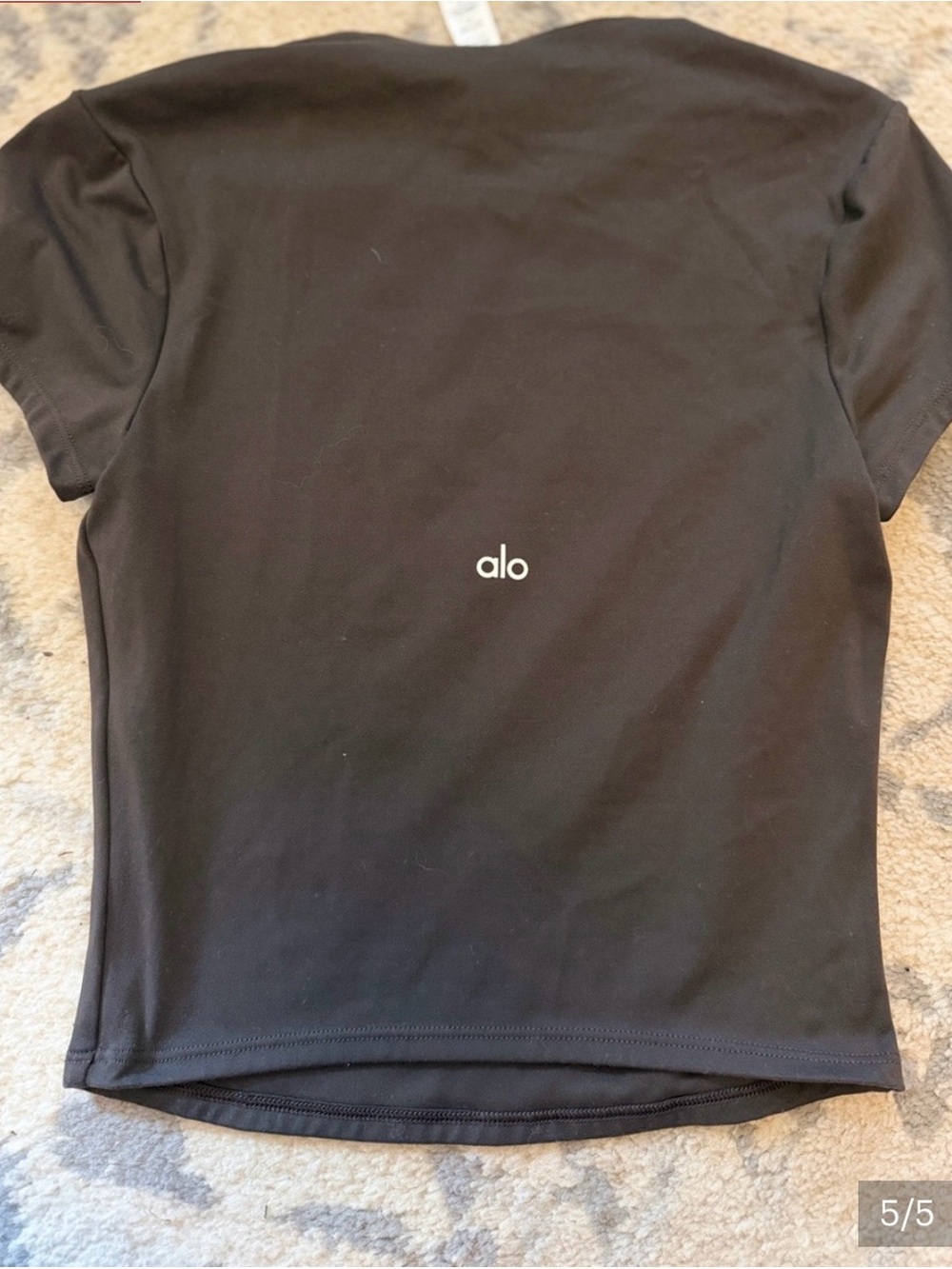 ALO Yoga Softsculpt Precision Short Sleeve Top Espresso size M - Picture 7 of 8